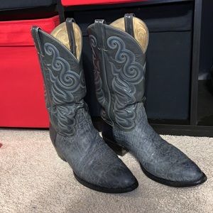 Vintage Black Label Tony lama Elephant boots